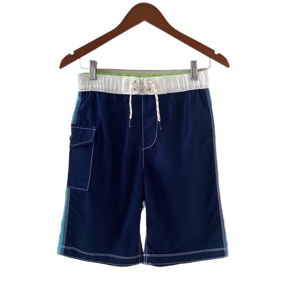 Gap Navy Colorblock Swim Trunks Size XXL - Picture 1 of 3